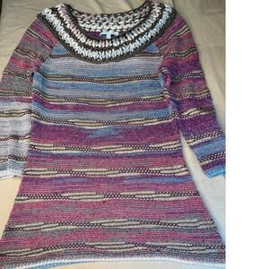 Boho Silk Blend Sweater Small Bohemian Indie Granola Earthy Forest Fairy‎